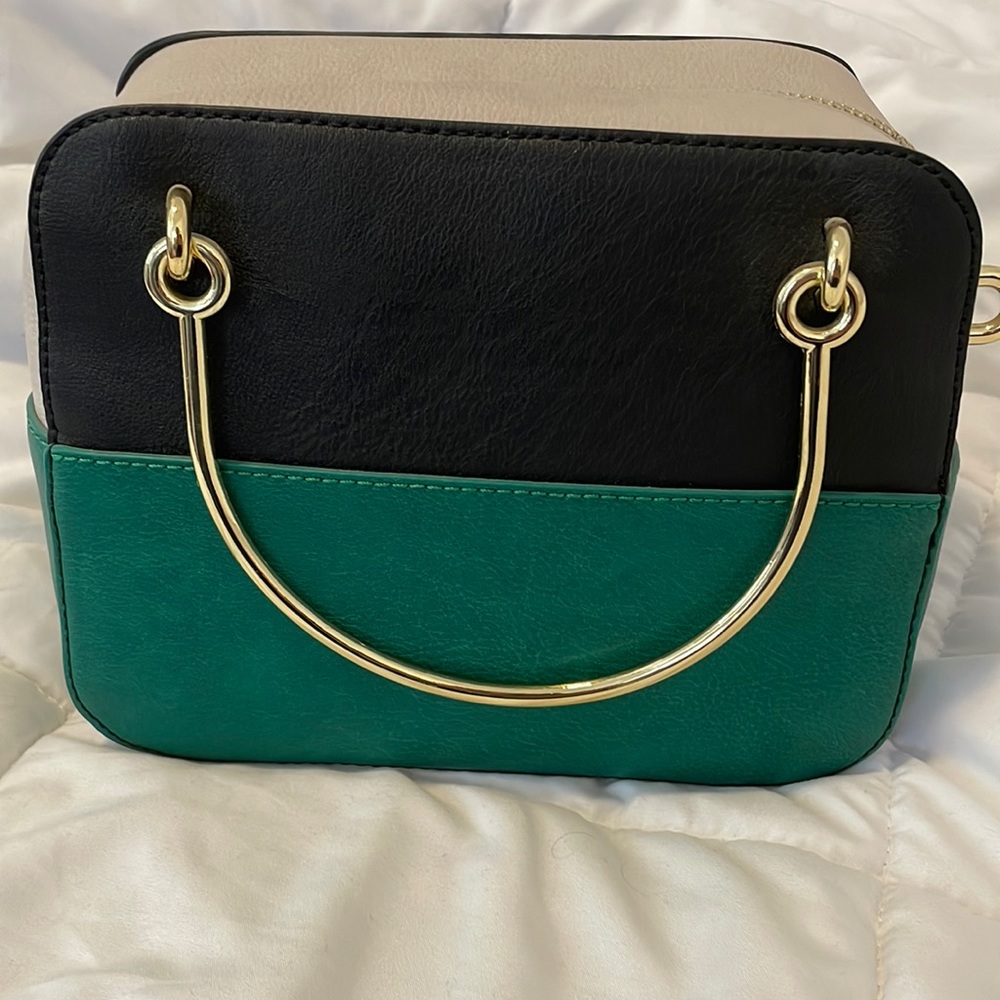 Small purse with gold handles